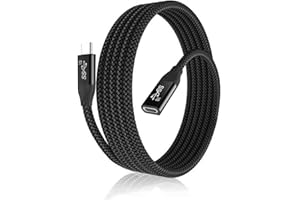 BASESAILOR Przedłużacz USB C 2 m, typ C 3.1 Gen2 10 Gb/s, gniazdo na wtyczkę, adapter, (Thunderbolt 3 Compatible), kabel przedłużający do MacBook Mac M1, iPad Pro 11 12.9 Air 4 Generation, iPhone 12 Mini Max