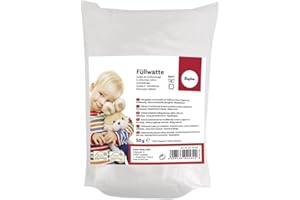 Rayher - Ouate de Rembourrage, très moelleux, Sachet de 300g, 100 Pour cent polyester, lavable, Blanc