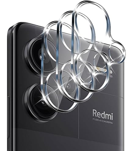 Verre De Rechange Pour Caméra Xiaomi Redmi Note 13 Pro 4G - Lentille Protectrice Autocollante, Noir