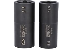 KS Tools 515.0895 Serie di bussole speciali da 1/2" per avvitatore a impulsi per cerchi in lega Ford, 18,5 / 19,5 / 20,5 / 21,5 mm, 2 pz