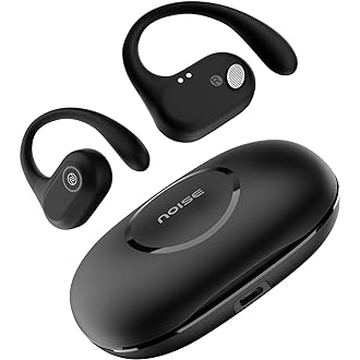 Noise Pure Pods Wireless Open Ear Earbuds with AirWave Technology,Up-to 80H Playtime,Quad Mic with ENC,16mm Neodymium Dynamic Driver,Detachable Pure *