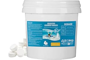 YXTECD 2LB Chlorine Tablets for Swimming Pool, Chlorine Tablets for 1 inch Tub, Suitable for Swimming Pools Spas and Hot Tubs Fountain, Water Park Bathtub, Multifunctional Pool Clean Tablets