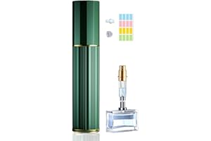 Travelofo Perfume Atomiser Travel Bottle, 10ML Refillable Spray Bottle Easy to Refill Empty Atomiser for Purse, Handbag, Pocket and Luggage (Green)