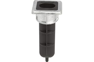 Locinox EGS Bodenanschlag für Stangenriegel VSF, 70 x 65 x 6 mm, Höhe 166,5 mm, Schwarz/Feuerverzinkt, 65x70x166,5