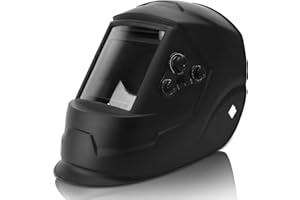HISUEKIG Casque de Soudage À Obscurcissement Automatique, Casque de Soudure À Énergie Solair, Casques de Soudeur pour Meulage de Soudure Tig Mig MMA