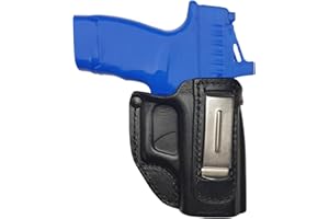 VlaMiTex Fondina per Glock 43 / sig Sauer P365 / Springfield Hellcat, per Cintura, in Pelle