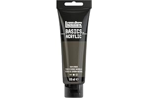 LIQUITEX 8870045 Basics - Pittura acrilica, Pigmenti per artisti monopigmentati, Resistente alla luce, durevole nel tempo, Finitura satinata, Tubo da 118 ml - Terra D'Ombra Naturale