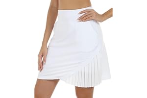 MoFiz Jupe Tennis Femme Élégant Taille Elastique Jupe Solide été Jupes avec Poche Skort