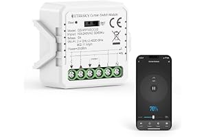 Alexa Mini WiFi-ansluten relämodul rulljalusi [1 paket] | Smart strömbrytare för gardin och markis med Google Home-kompatibel