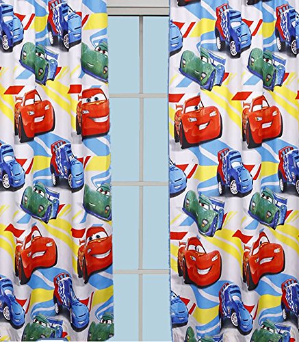 Character World 54-inch Disney Cars Speed Curtains, Multi-Color