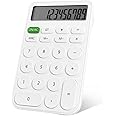 NALACAL Desktop Calculator for Students, Office Supplies and Accessories, 12-Digit LCD Display Battery Basic Desk Pocket Calculators, Basic Office Calculator, for School Office Home Supplies,White