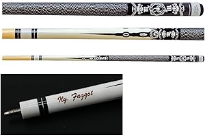 Ludomax White Scorpion - Ahorn Pool Queue mit Tattoo Design, Geschenk Idee mit Gravur