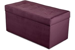 MG Design Storage Bench Ottoman – Solid Wood Frame, Upholstered Seat, Lift-Top Compartment – 18 x 35 in (45 x 90 cm) – Supports up to 300 kg