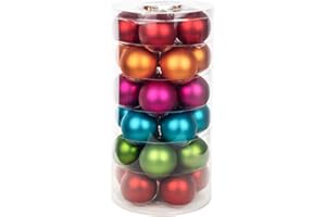 INGE-GLAS Inge Glas Weihnachtskugeln | Schöne Christbaumkugeln aus Glas | 30 Kugeln in Dose | Christbaumschmuck Weihnachtsbaumschmuck Weihnachtsbaumkugeln (Mille Fiori | bunt Mehrfarbig)