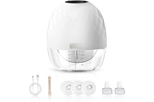 HYADIERTECH Milchpumpe Elektrisch Tragbar, Wiederaufladbare Milchpumpe, Tragbare Hands-Free Stillpumpe, mit LCD-Display, 4 Modi & 9 Stufen, Ultra-leise, Schmerzfreie, inklusive 18/20/22 mm Flanscheinsätze