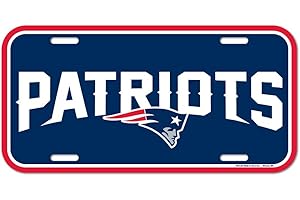 WINCRAFT NFL New England Patriots License Plate, Team Color, One Size