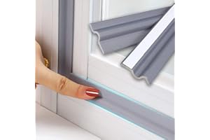 KAYLEINSTER 3M Gris Burlete Puerta Ventanas Entrada Corredera InsonorizacióN AnticolisióN Espuma Autoadhesivo,Tira Sellado Exterior Acustico Cinta Aislante Ventanas Prueba Viento Termico Antipolvo Aislamiento