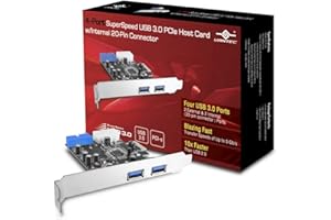 Vantec 4 Port USB 3.0 PCIe with Internal 20 pin Host Card (UGT-PC345)