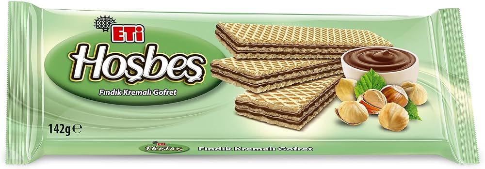 Eti Hoşbeş Fındık Kremalı Gofret 142 g