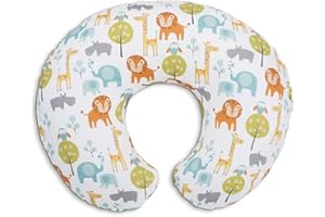 BOPPY Chicco - Cojín de lactancia algodón, ergonómico, indeformable y optima adaptabilidad, de 0 a 12 meses, estampado Jungle