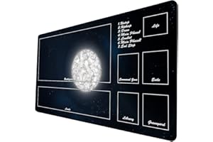 DYETEE Brettspiel TCG Spielmatte – Sternenhimmel MTG Spielmatte – auch ideal als Mauspad 443 mit Zonen