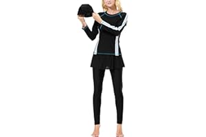 Dreamskull Muslimischer Muslime Badeanzug Damen Frauen Islamische Muslimische Schwimmanzug Bademode Badebekleidung Schwimmen Kleidung Langarm Muslim Swimwear Swimsuits