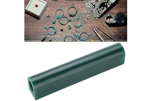 DAUERHAFT Tubo de fundición de cera para anillos,molde para anillos de joyería,cera verde dura,funciona con tubo grande de lado plano,interior liso,para crear y diseñar anillos(T150)