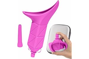 HIEERBUS Żeński pisuar, lejek do siusiu składany, wielokrotnego użytku kobiece urządzenie do oddawania moczu umożliwia kobietom siusianie na stojąco, silikonowy przenośny kubek na siusiu z etui na