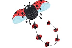 BROOKITE from Peterkin | Ladybird Kite | Red and black Ladybird design - 49cm x 45cm - Spinnaker Nylon with 1 handle | Kites | Outdoor Toys | Sports & Leisure | Ages 3+