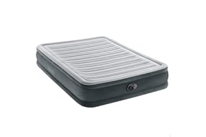 Intex 67768ND - Materasso Dura-Beam Comfort Plush Piazza e Mezza con Pompa Elettrica Incorporata, 137x191x33 cm
