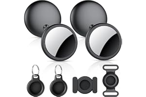 CASCHO Air Tracker Tag-4 Pezzi, Smart Tag Compatibile con Apple Find My (Solo IOS), Bluetooth Localizzatore per Portafogli, Chiavi, Bagagli, Zaini, 100dB Bip, IP68 impermeabile, Batteria Sostituibile