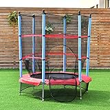 Fitness Trampolin Gartentrampolin 140cm mit Sicherheitsnetz Kinder Trampolin Sicherheitsrampolin - 3