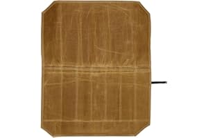 Bamyli Chef Knife Bag, Knife Wrap Roll, Portable Kitchen Knife Bag, 7 Slots Canvas Knife Roll Bag, for Pro Chefs or Culinary Enthusiasts, Suitable for Picnics and Camping (Khaki)