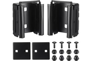 Blulu 2 Pack Double Fittings E Track Connector E Track Accessories for Enclosed Alloy Steel Black E Track Tie Down System for Secure Motorcycles Cargo Loads Bikes in Trailers Trucks