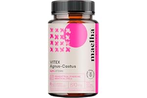 MAELHA NUTRITION 3 x Vitex agnus-castus | Agnocasto Forte Titolato | Disturbi mestruali e premestruali | 60 capsule | 100% Naturale (3)