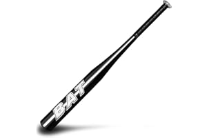 BodyRip Aluminium Baseball Softball Bat - Lightweight, Slender Handle, Rubber Grip, Anti-Slip Grip, Self-Defence Weapons | Choose from 28", 30", 32", 34" Silver or Black