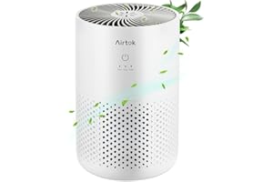 AIRTOK Purificateur d'air avec éponge d'aromathérapie, le purificateurs d'air H13 HEPA élimine 99,97% de la poussière et de la fumée, convient aux pièces de moins de 35㎡ | 3 vitesses de vent | KQ-31