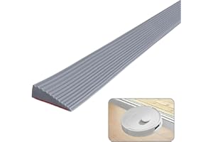 BRIMOREA Rampa per porta in gomma, 5,5 x 1,6 cm, colore: grigio