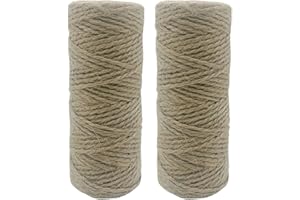 Jukway 2 x 50m/Rolle Natur Juteschnur Jute Kordel 1,5mm, 2-lagig Dekokordel Bastelschnur Mehrzweck Bindfäden für Haushalt DIY, Dekoration, Floristik, Kunsthandwerk, Verpackung, Gartenarbeit (2 x 50M)
