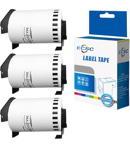 étiquettes Brother Vhbw 5x Etiketten-Rolle Mit Halter 102mm X 152mm (200 Etiketten) Ersatz Für