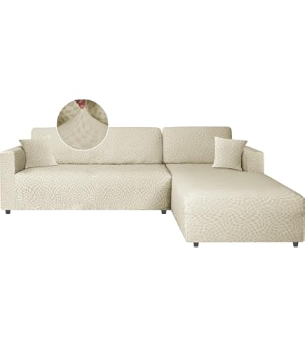 Housse de canapé de protection 3 +2 places en L d'angle en polyester