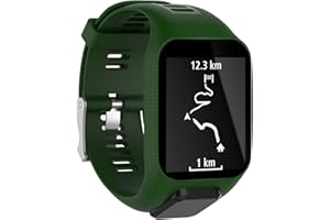 Gransho Repuesto de Correa de Reloj de Silicona Compatible con Tomtom Spark/Spark 3 / Runner 2 / Runner 3 / Golfer 2 / Adventurer, Caucho Fácil de Abrochar para Relojes y Smartwatch (Pattern 1)