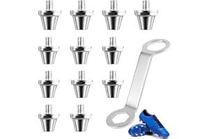 LAIVIYA 12 Stück Fussball Schraubstollen Kompatibel mit Nike Fußballschuhe Ersatzstollen für Nike Stollen mit Stollenschlüssel für Fußballschuhe 2 Größen 11mm 13mm