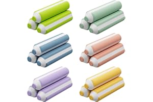 18 stycken räckgummi i pennaform, färgglada räckgummier, 6 färger | Stoftfria visp, räckgummi med ergonomisk triangulär form, för skolmaterial och skolbehörighet