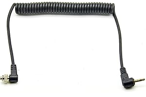 Protastic - Cavo a spirale per sincronizzazione PC, 2,5 mm a maschio, lunghezza 30 cm - 100 cm.