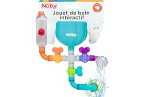 Nuby Wacky Waterworks – Jouet de Bain avec Ventouse - Développement Cognitif pour Les Enfants - Jouet d’Eau interactif - Amusant et éducatif - 3 Plus Ans