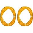 Alpha Plastic Wire Roll for Basket making/Wire Koodai/Tokri/Multi Purpose Craft Work Pack of 2 (Yellow-Yellow)