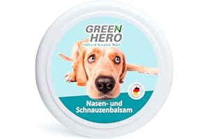 Green Hero Nasen- und Schnauzenbalsam für Hunde beruhigt pflegt und schützt trockene Hundenasen und Schnauzen bei Juckreiz Hochwertiges Balsam mit natürlichen Inhaltsstoffen 75 ml