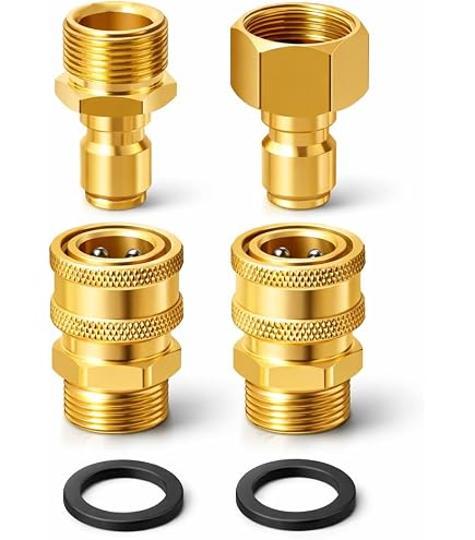 Set di adattatori per idropulitrice, kit da 3/8 pollici M22 Quick Connect, raccordo maschio femmina, 3000 PSI