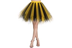 Wedtrend Jupe Courte Tutu Danse en Tulle Style Rétro Carnaval Halloween Noël Multicolore